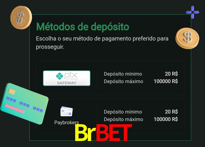 O cassino Brbet oferece uma grande variedade de métodos de pagamento